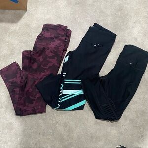 Women’s bundle of 3 athletic workout yoga leggings sz small